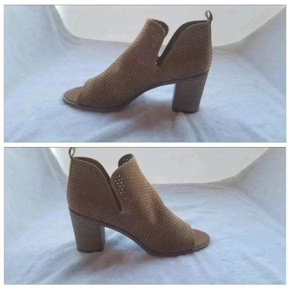 ABOUND perforated OPEN TOE SANDALS CHUNKY HEEL - Picture 1 of 5